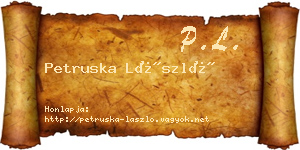 Petruska László névjegykártya
